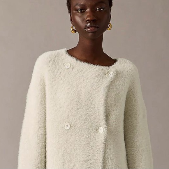 J. Crew Sweaters - J. Crew Cream Fuzzy Crew-Neck Sweater